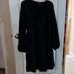 Skies Are Blue Black Long Sleeve Dress